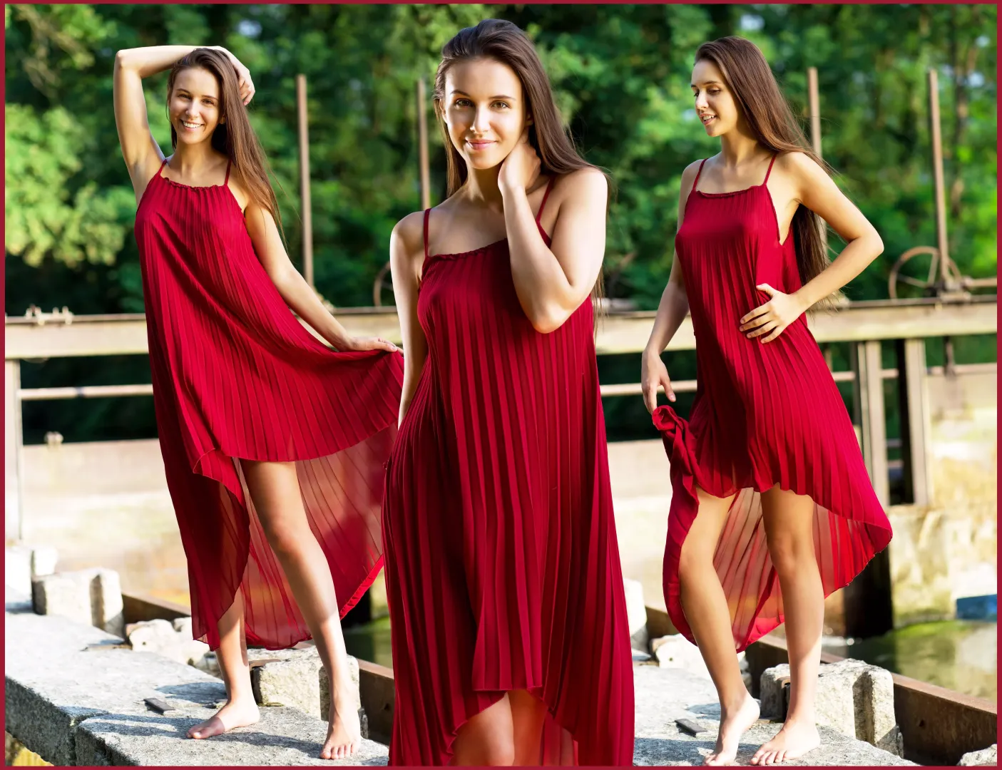 Sexy red dress