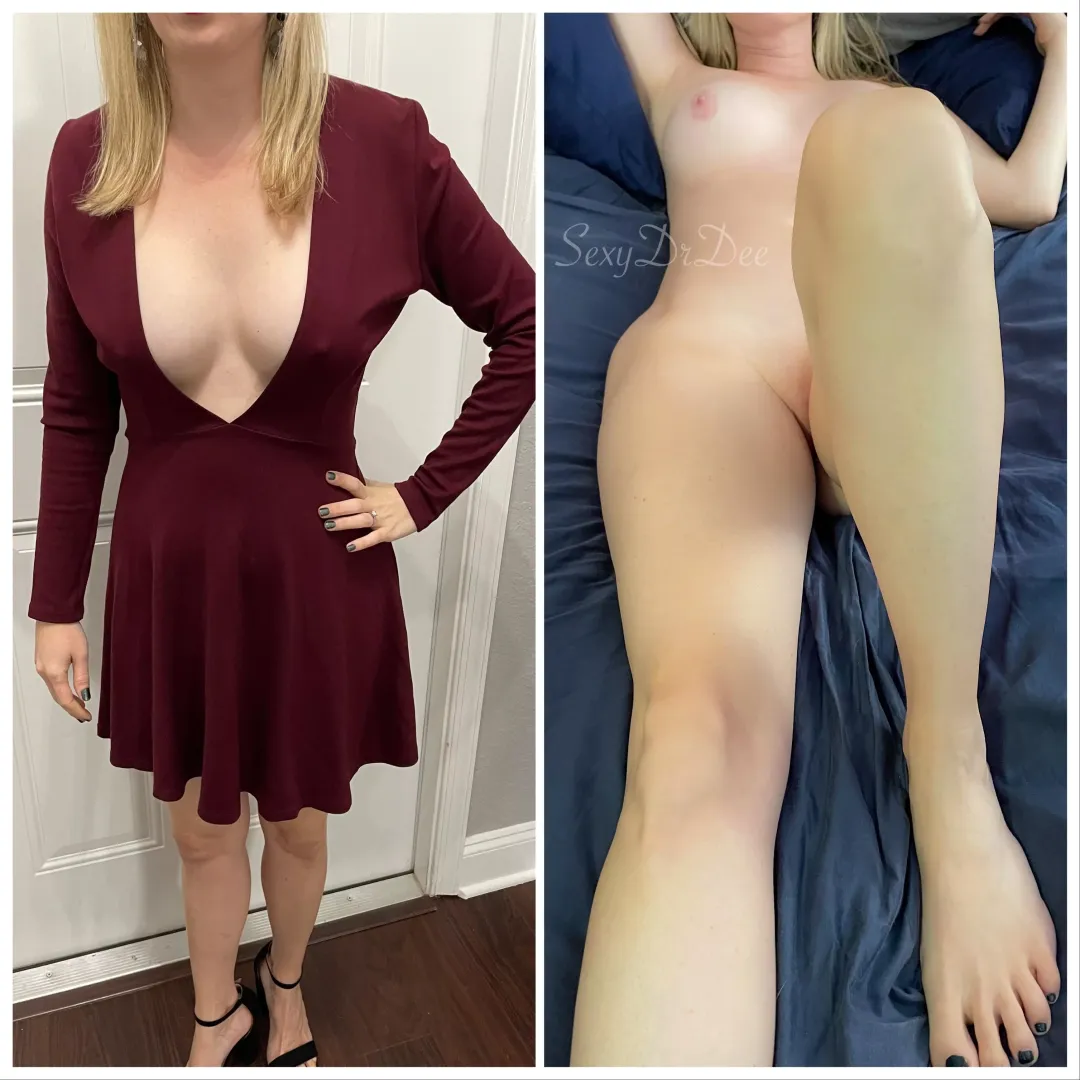 Sexy wife dress and undressed