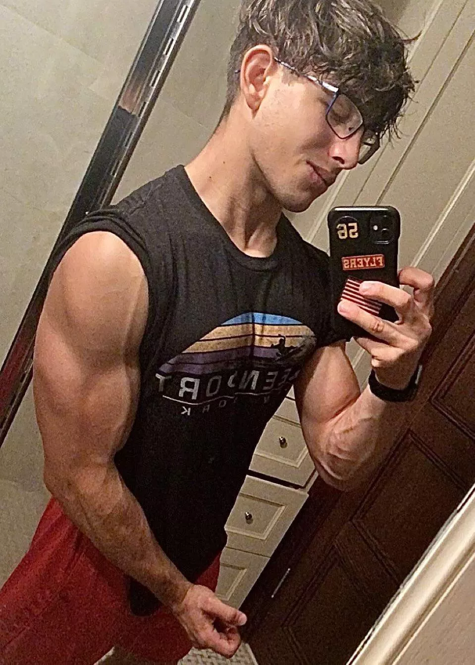 Shameless mirror selfie for attention