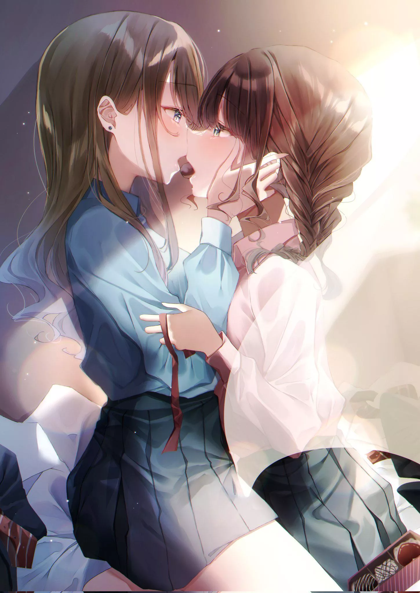 Sharing chocolate [Original]