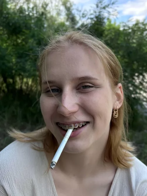 Shark with cigarette