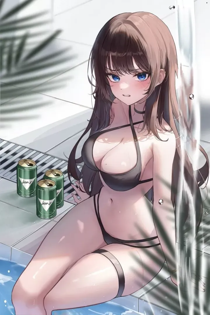 She drank three cans and now can't swim