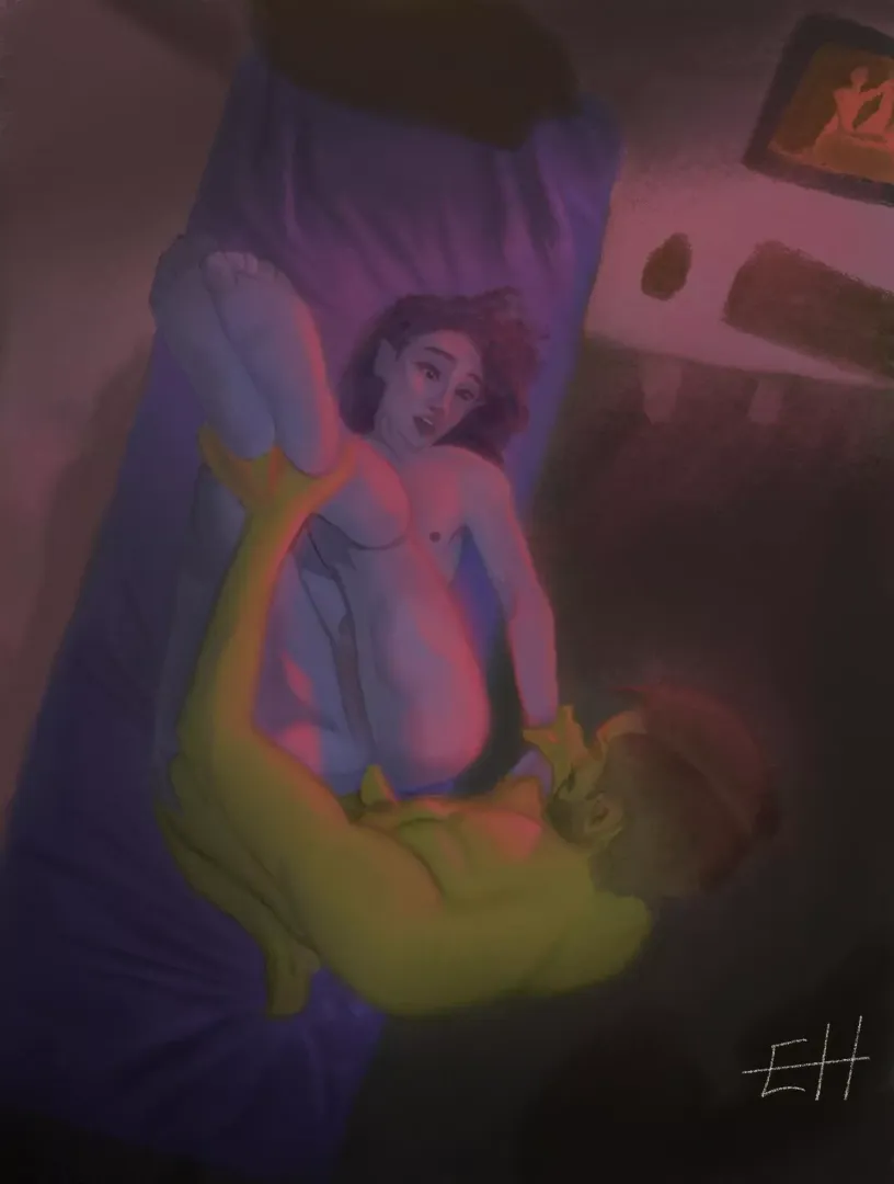 She worships the moons, he worships her body