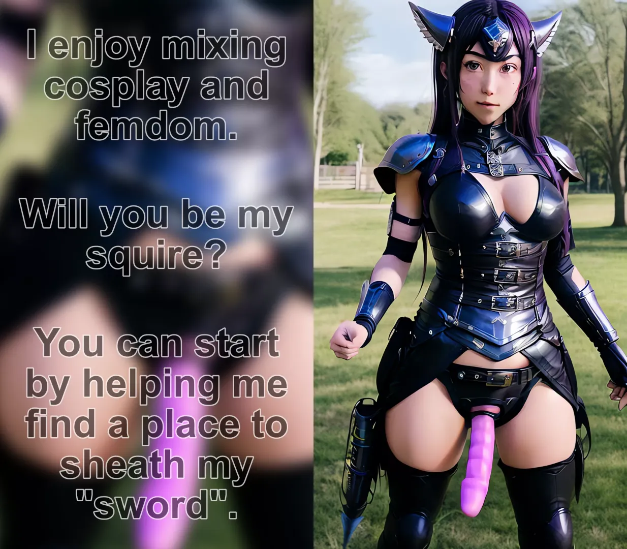 Sheath her sword