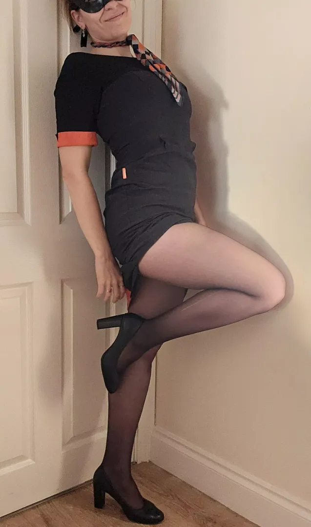 Sheer tights and heels - could it get any better than that