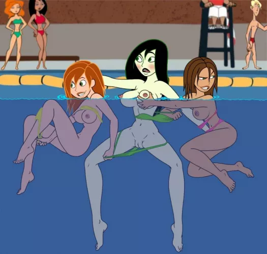 Shego Stripped at Swimming Pool (Gagala)