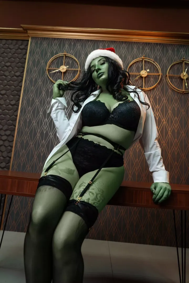 She-Hulk Christmas Cosplay by Rudy VIxen
