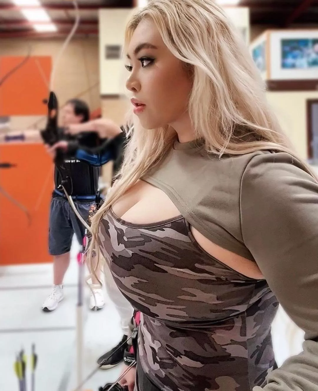 she'll need more than camo to hide them