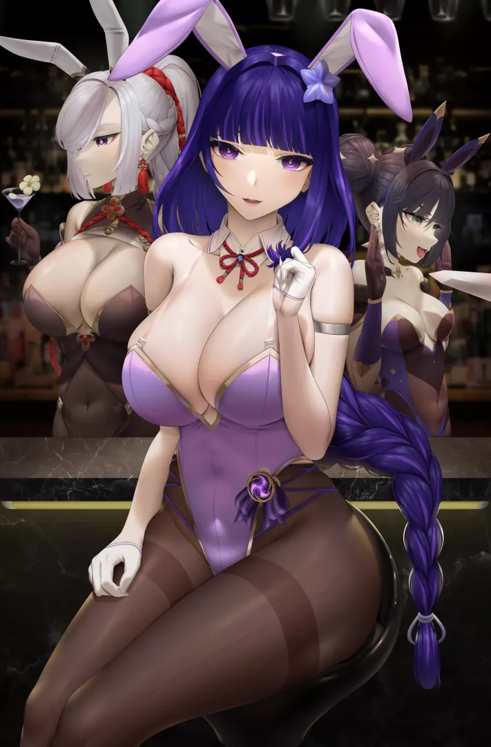 Shenhe, Raiden, Mona
