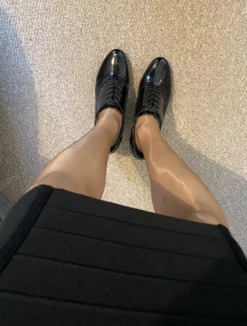 Shiny CD-R Pantyhose at work ☺️