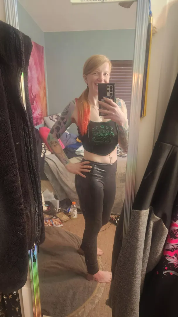 shiny pants