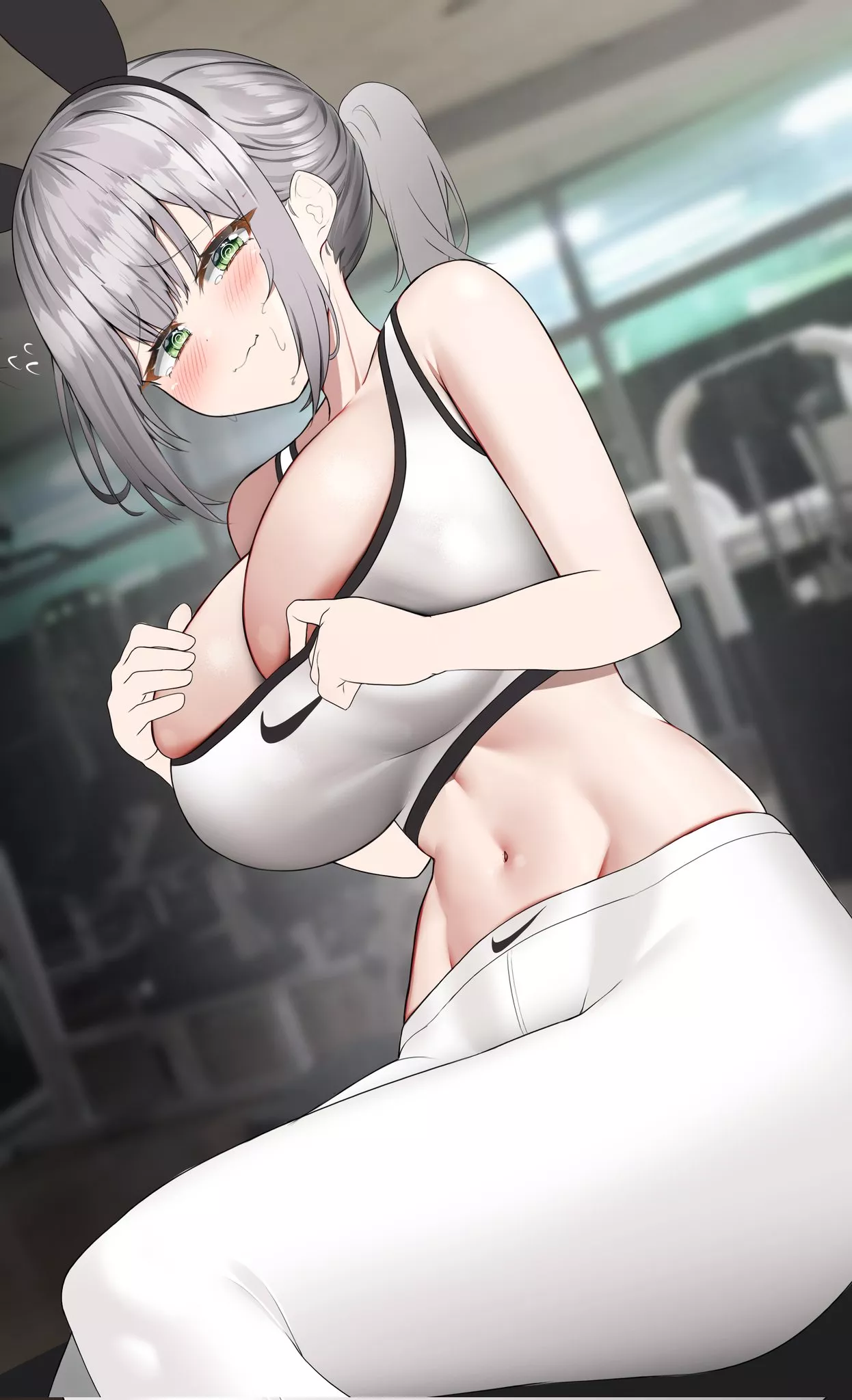 Shirogane Noel Bunny Girl Workout (Kuse) [Hololive]