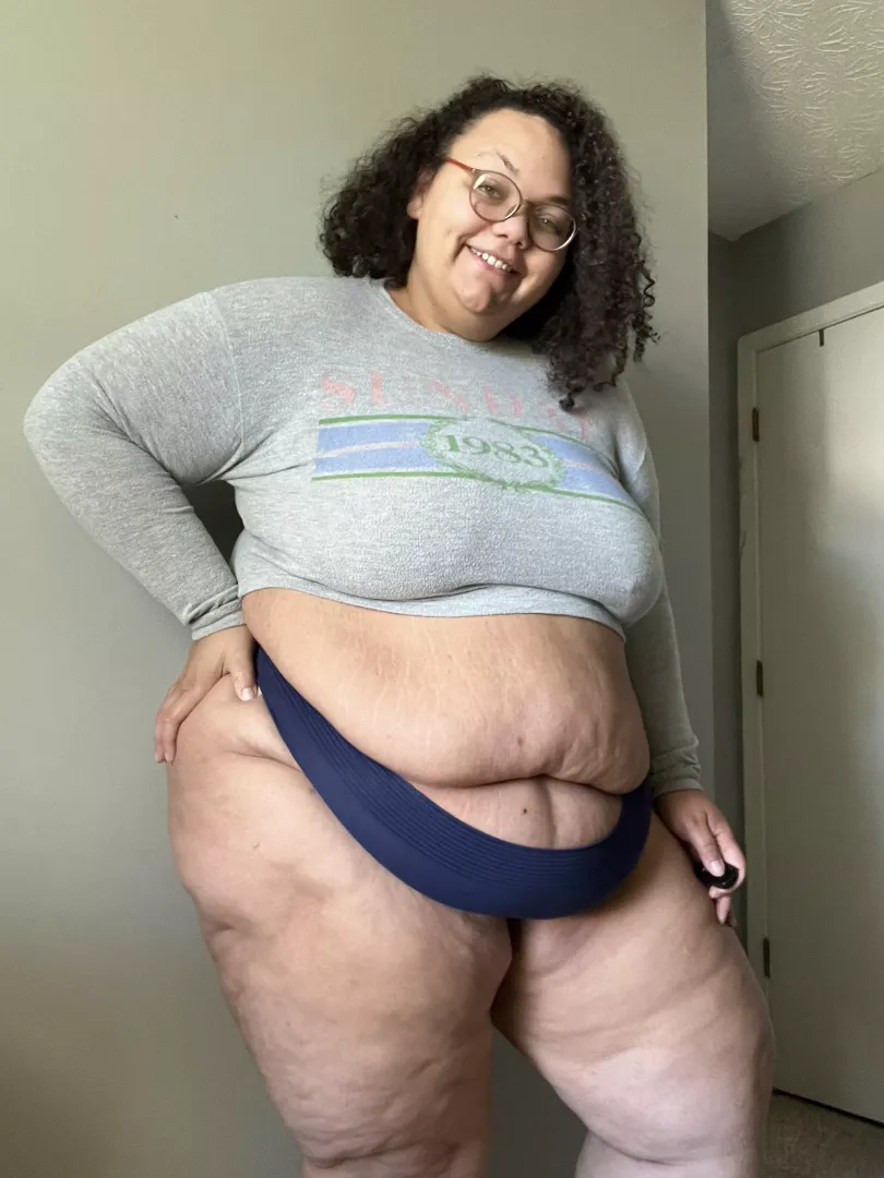Showing belly