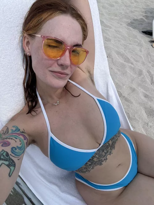 Showing off my new growth at the beach