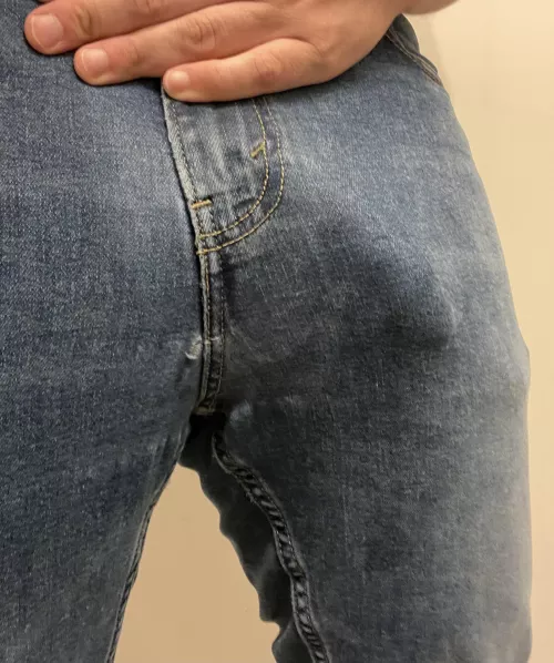 Showing through my thin, worn out jeans