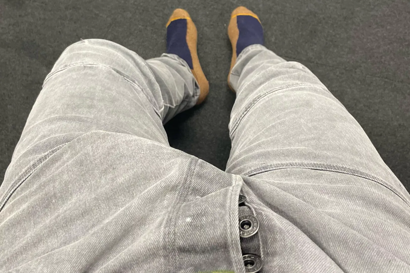 Showing up to my office and see my big bulge 
