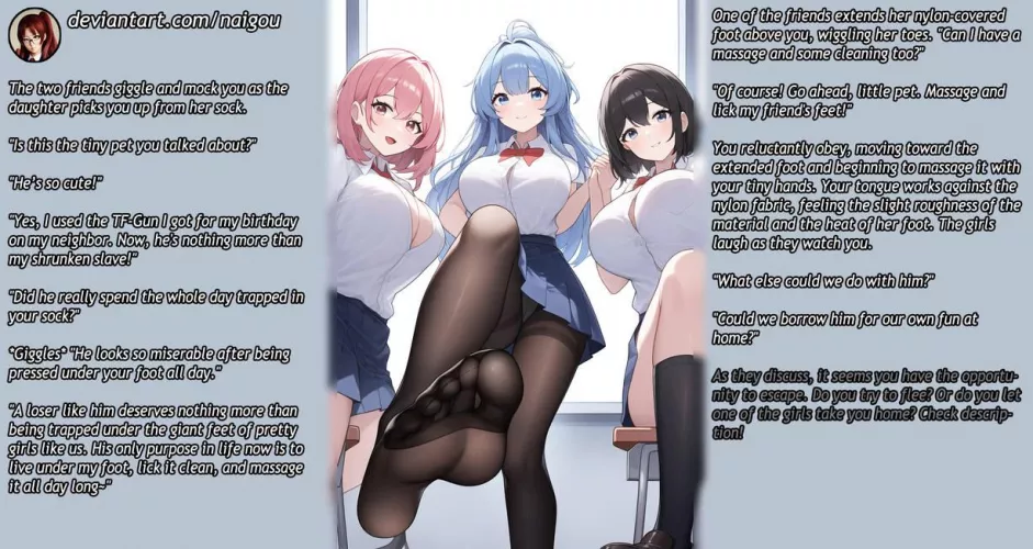 Shrunken at school [femdom][giantess][series][foot slave]