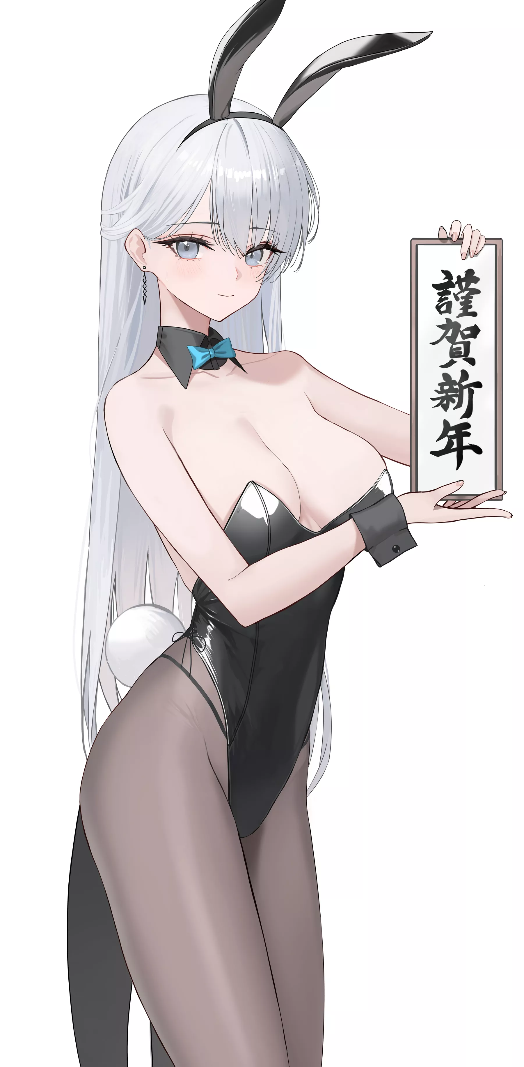 Silver-Haired Bunny Girl