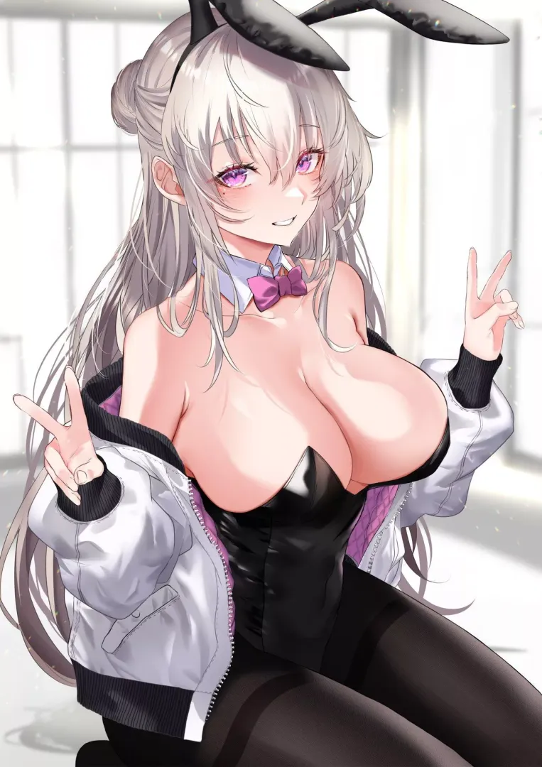 Silver-Haired Bunny Girl