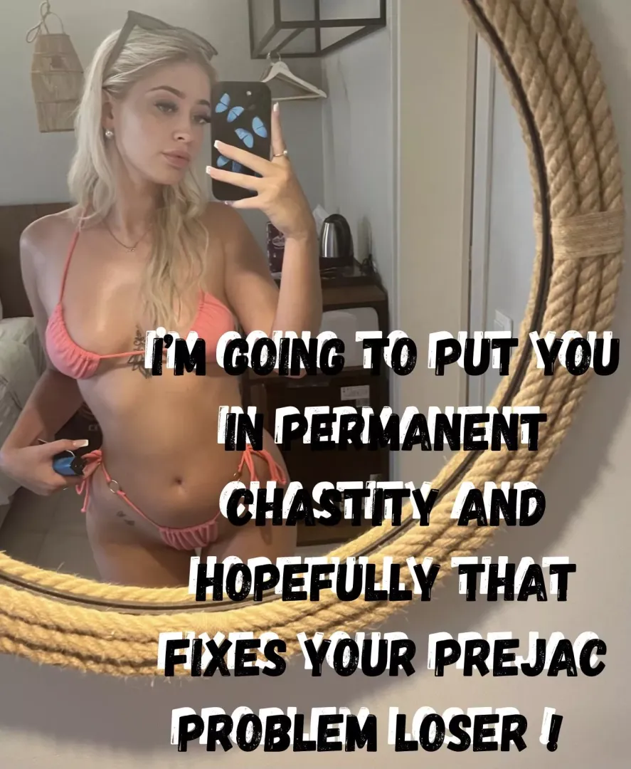 Since you can't control that little dick of yours, I have no choice but to lock it up [F19]