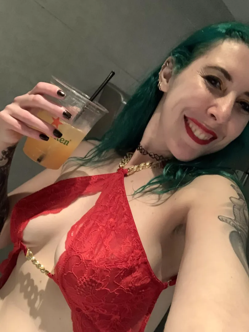 Sippin in red