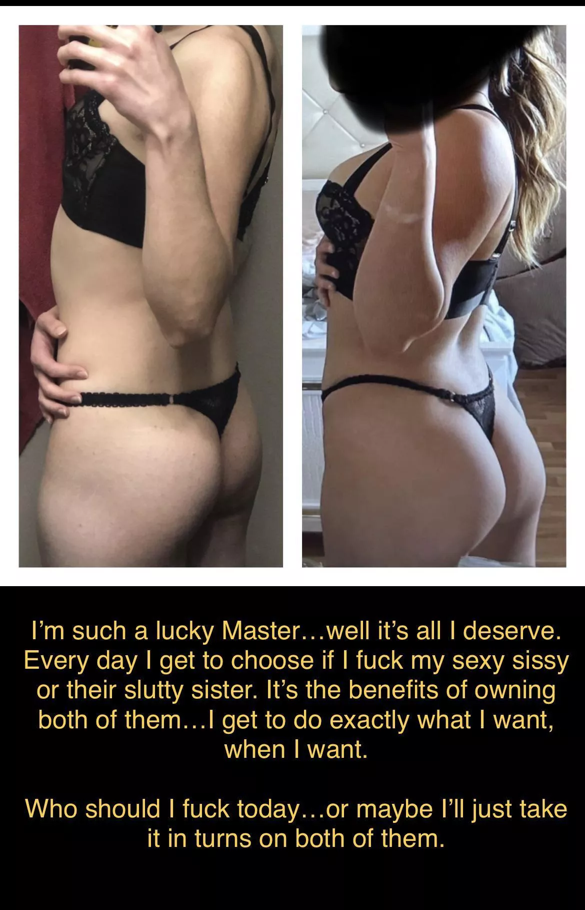 sissy and sister side by side