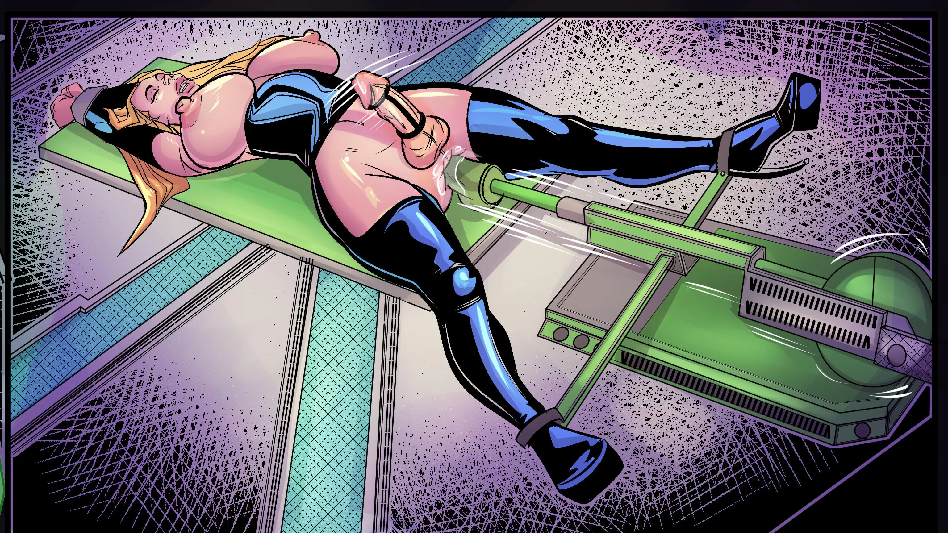 Sissy slave girl tied and fucked by machine