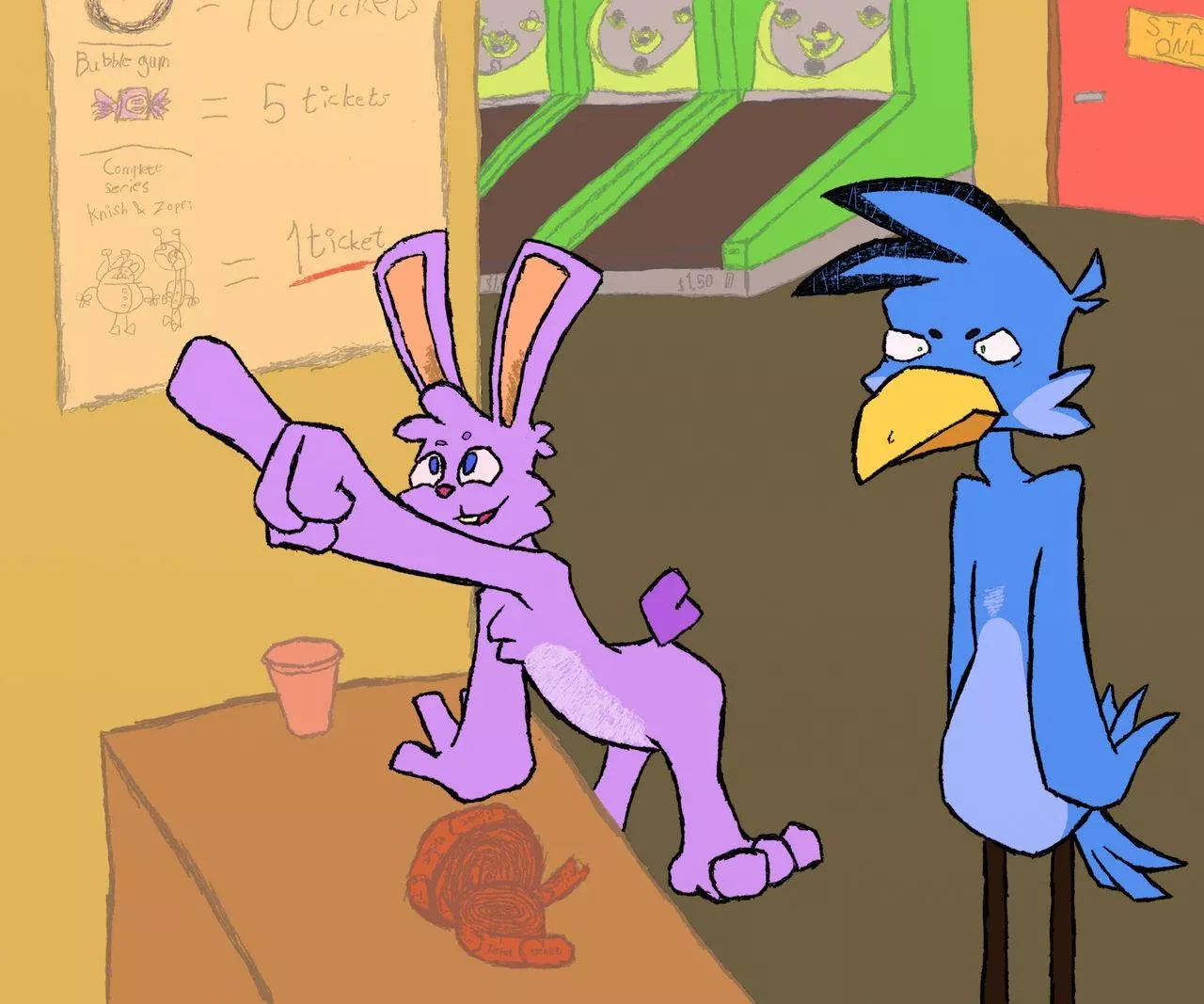 Skeeball And Chill (art by me)