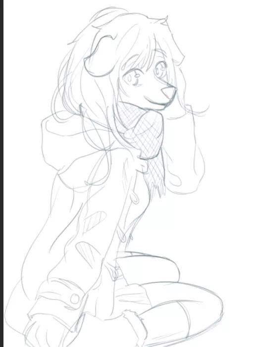 sketch of one commission im doing rn