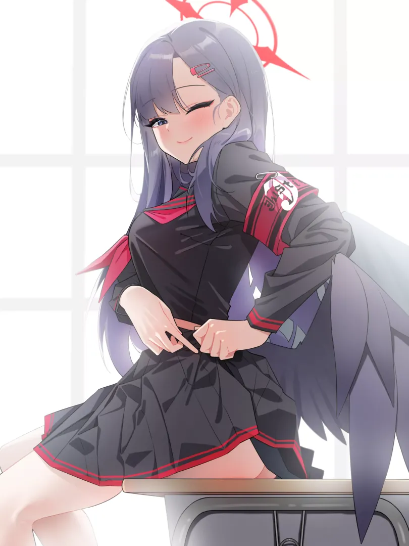 Skirt lift [Blue Archive]