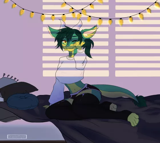 Sleepy dragon 🌇 (art by me)