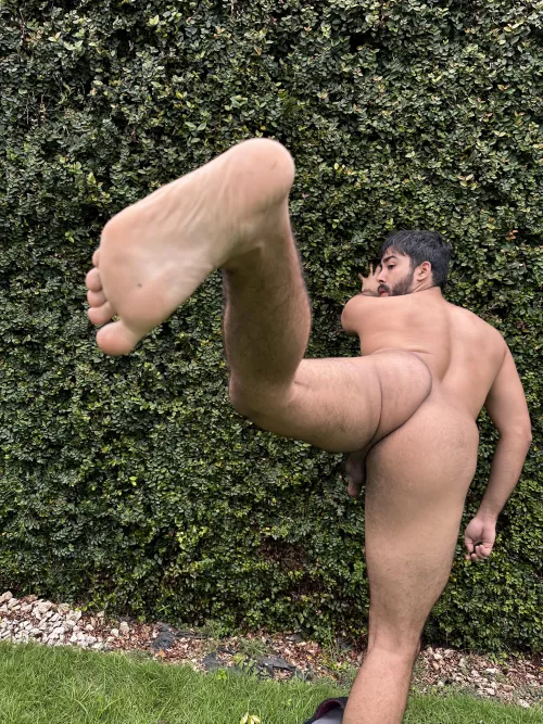 Slide your tongue all the way from my foot to my crack 