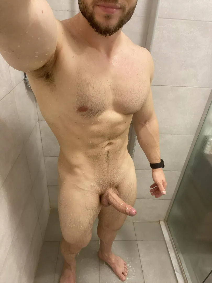 Slightly pulled back, so you can see the shape of my cock head