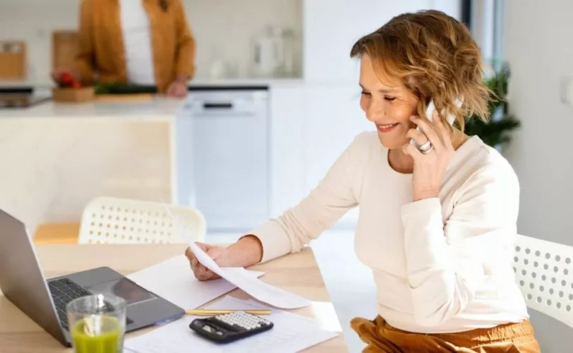 Smiling work home office gilf
