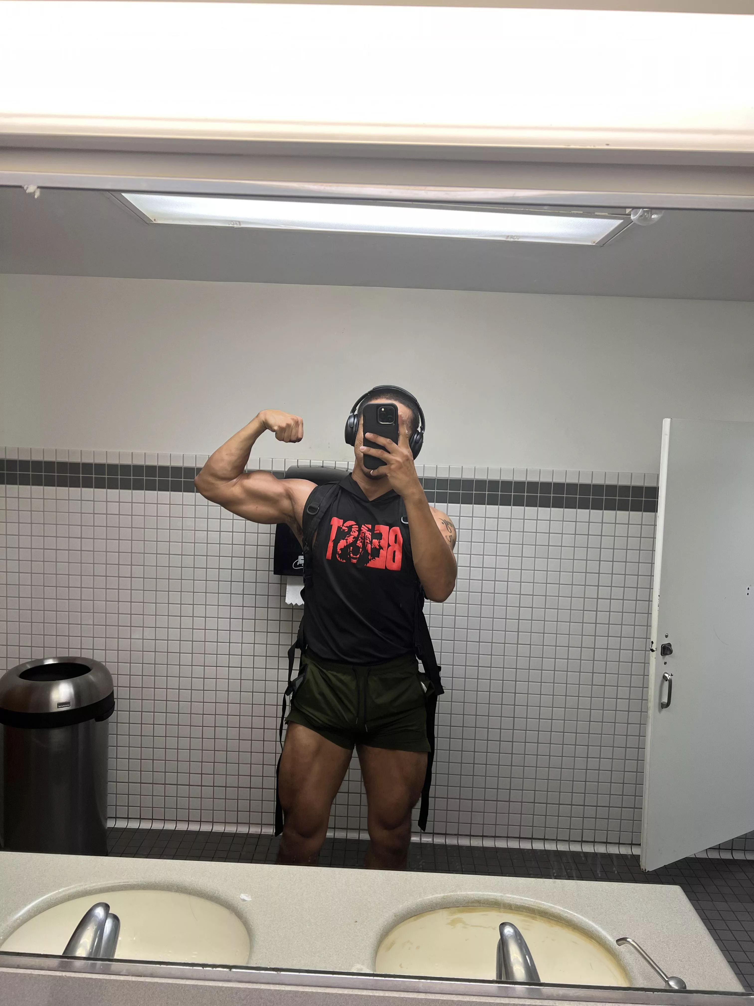 Sniff them in the gym restroom