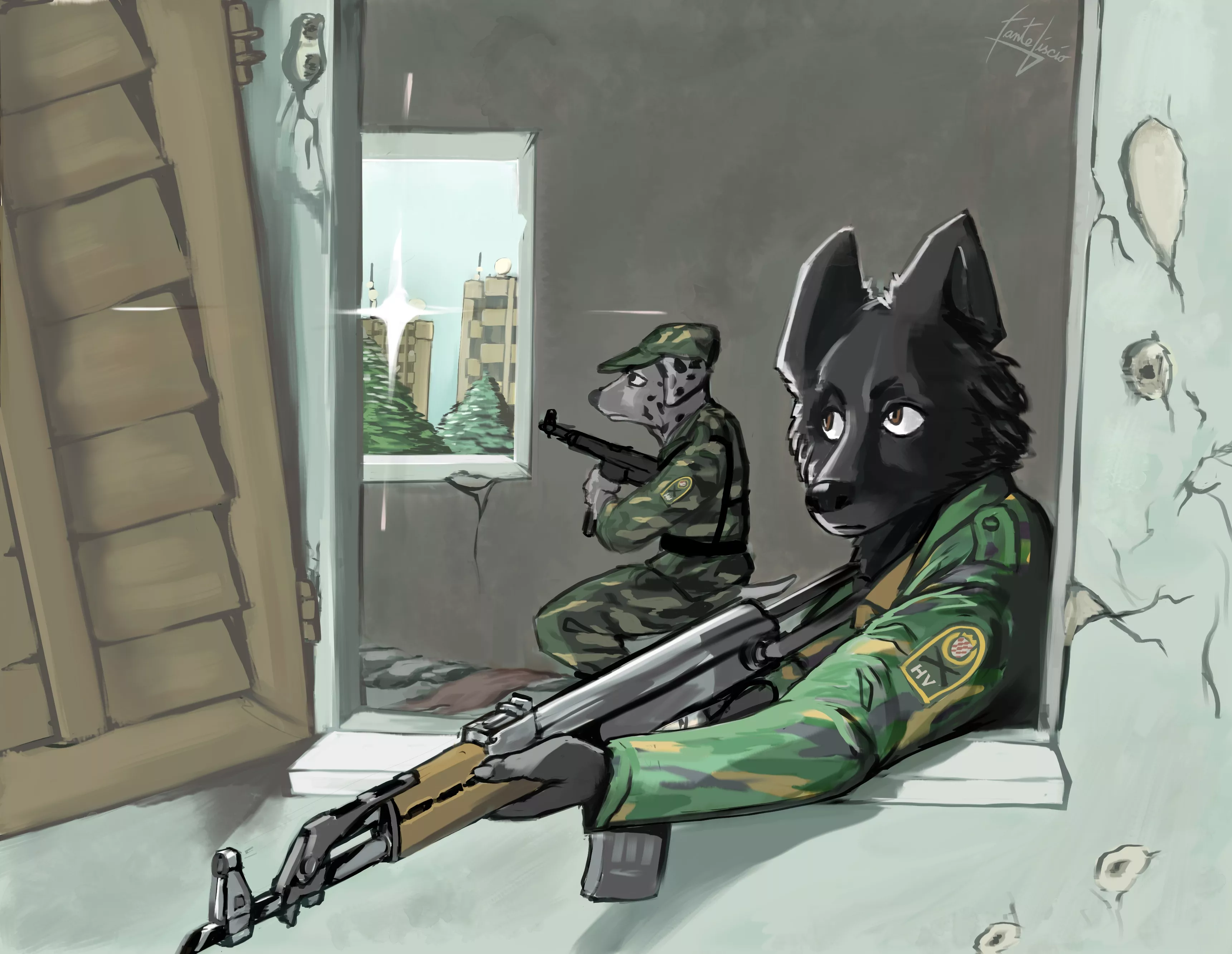 Sniper glint (art by me)