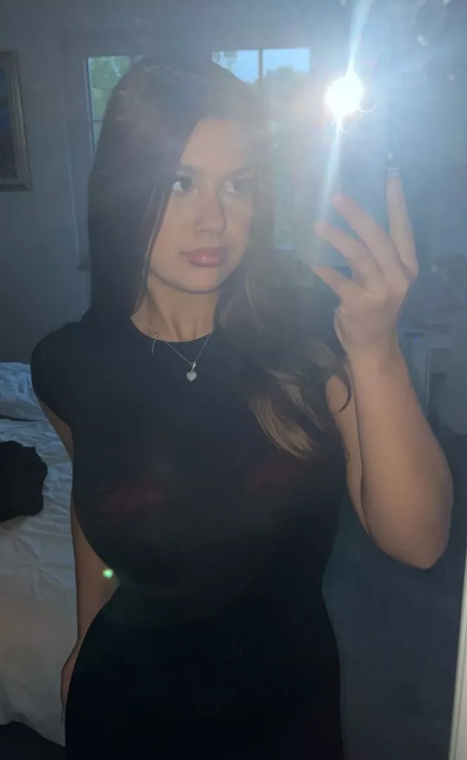 So big the dress becomes see-through