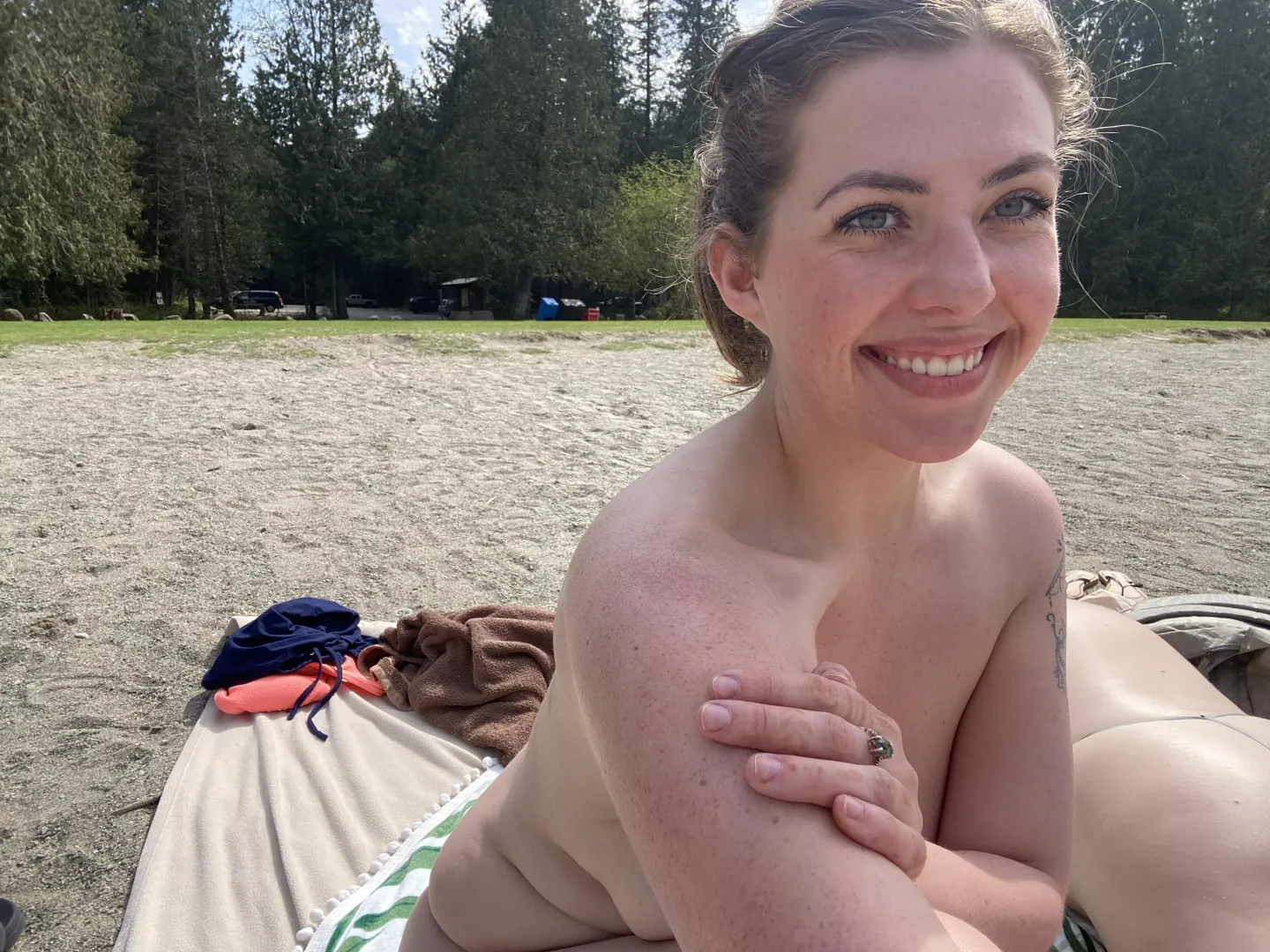 So freeing to be nude at the beach !