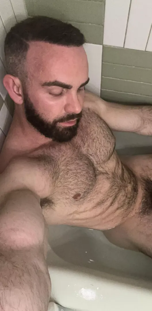 Soaking my man chest in the suds ;)