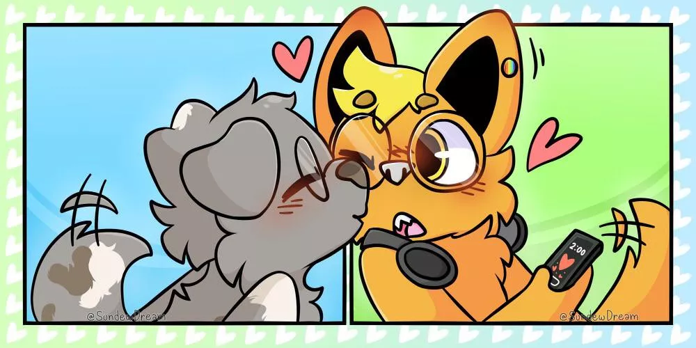 Some art my bf got for us 🥰 (drawn by SundewDream)