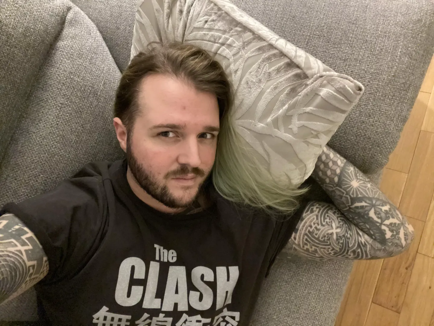 Sore from yesterday’s double feature of gym AND boot camp. Need cuddles