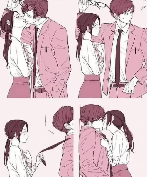 Sorry idk the artist but tie grabbing 🥰