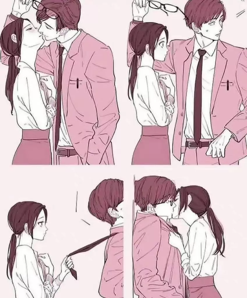 Sorry idk the artist but tie grabbing 🥰