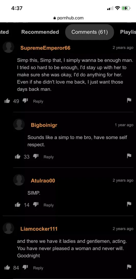 Sounds like a simp to me…