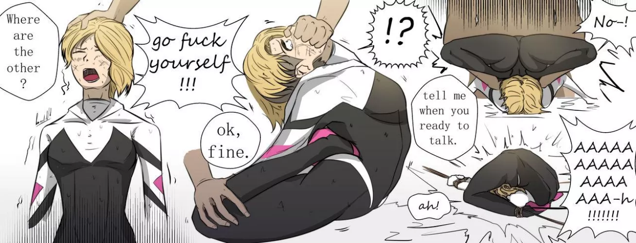 Spider Gwen being tortured