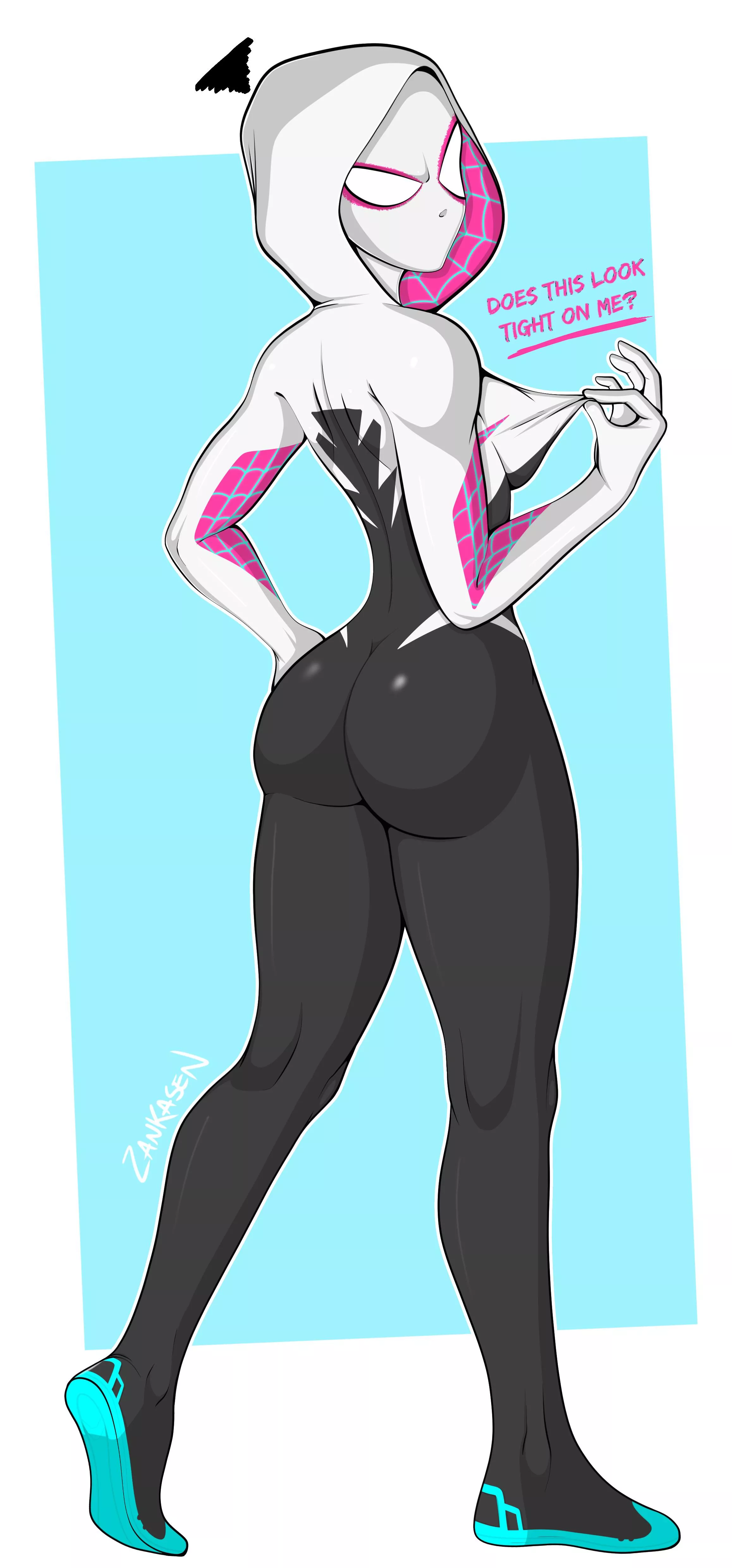 Spider-Gwen and her tight suit (Zankasen) 
