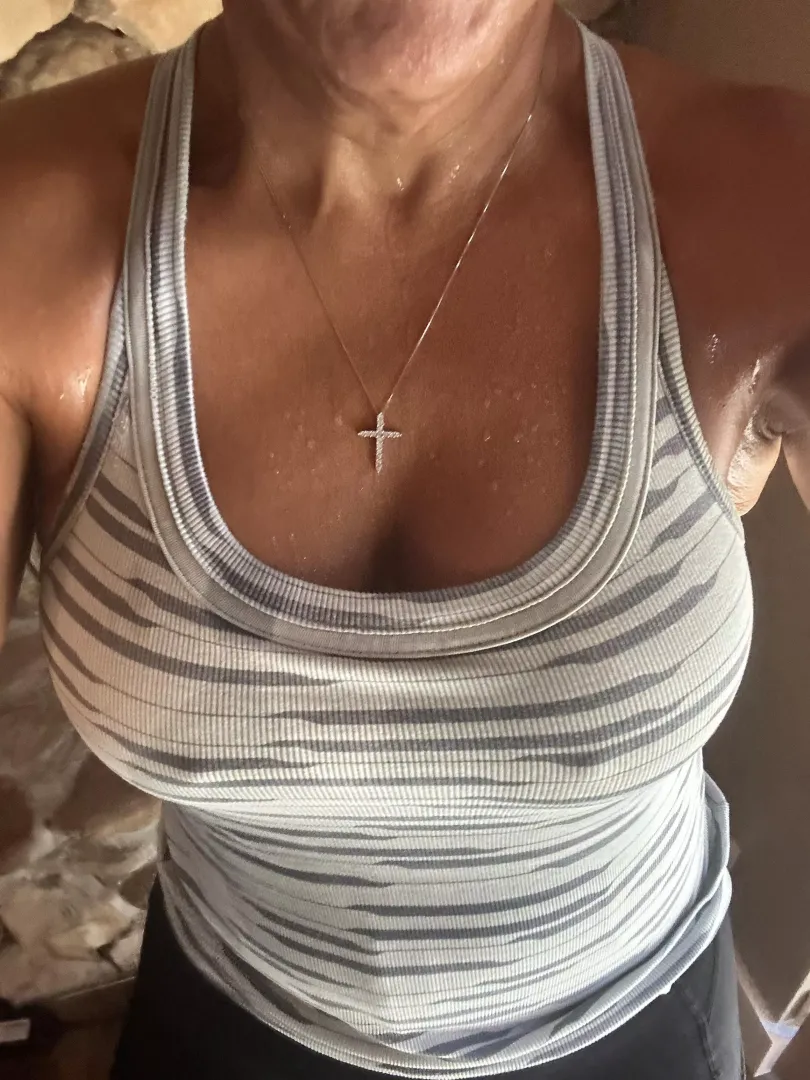 Spin bike sweaty