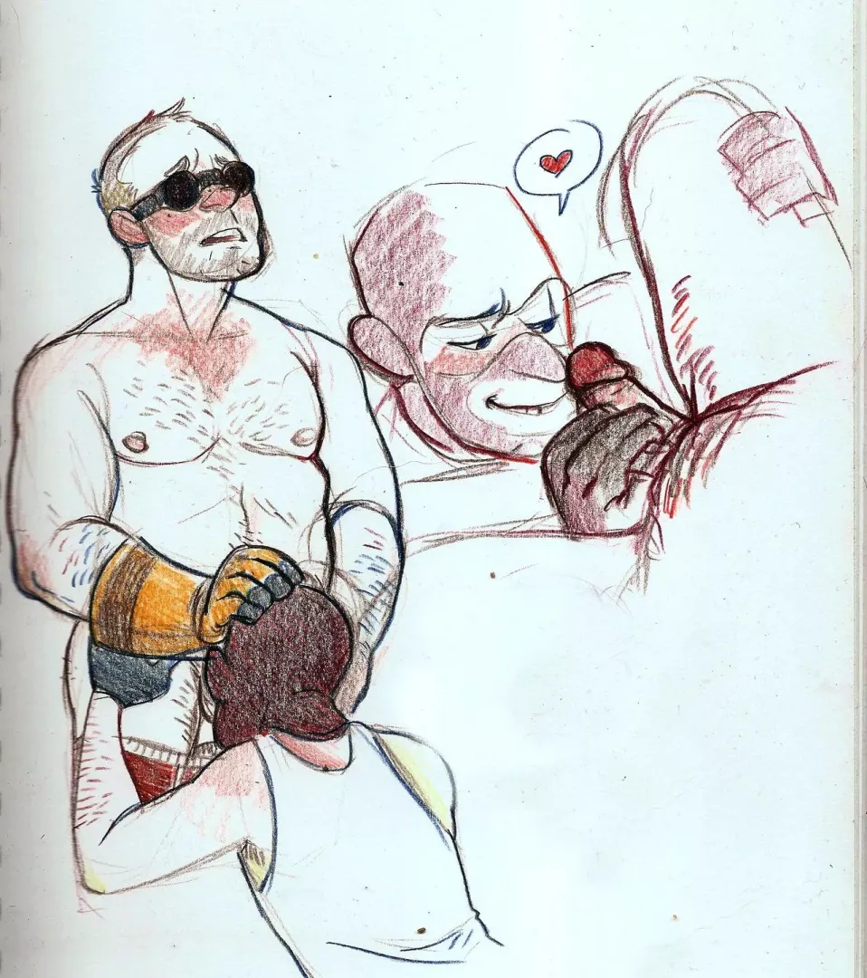 Spy is going to suck Engineer's dick - Dad's body, mask, Team Fortress 2