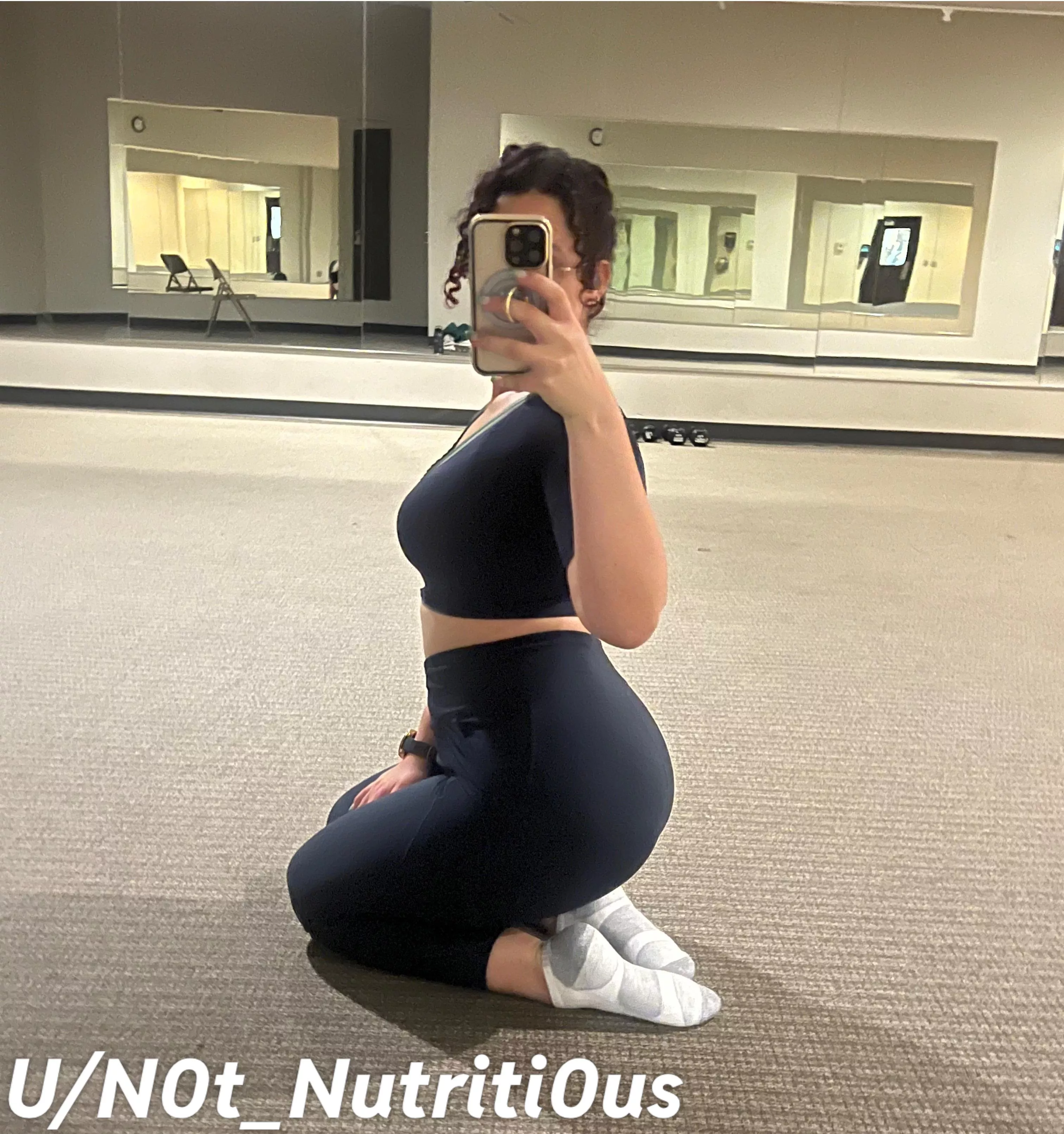 Squeezing in a little yoga