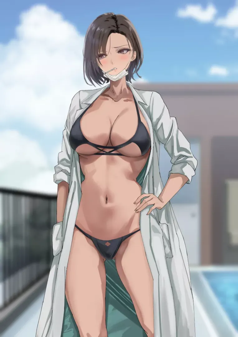 Standing Poolside